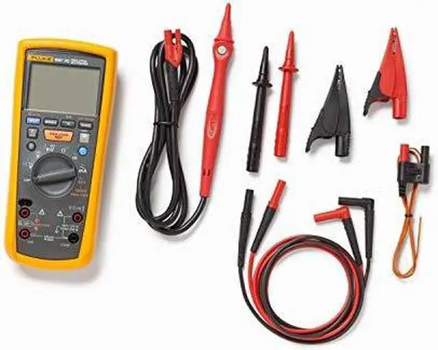 Alt view image 13 of 16 - Fluke - Fluke-1587-fc - Flu1587fc Meter Probe 2x Test Teads 2x Aligator Clips Quick Start Guide Manual Cd Registration Card Clamp Instruction Sheet Mini Thermometer Instruction Sheet Manual Suppliment