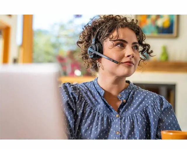 Alt view image 13 of 16 - Poly Savi 8200 Office 8210 Headset - Mono - Wireless - Bluetooth/DECT 6.0 - 449.5 ft - 32 Ohm - 20 Hz - 20 kHz - Over-the-head - Monaural - Ear-cup - Noise Cancelling Microphone