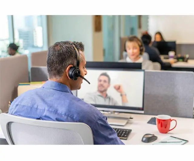 Alt view image 15 of 16 - Poly Savi 8200 Office 8210 Headset - Mono - Wireless - Bluetooth/DECT 6.0 - 449.5 ft - 32 Ohm - 20 Hz - 20 kHz - Over-the-head - Monaural - Ear-cup - Noise Cancelling Microphone