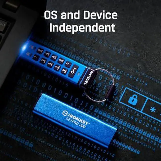 Alt view image 11 of 13 - IronKey Keypad 200 512GB USB 3.2 Gen 1 Type C Flash Drive IKKP200C512GB