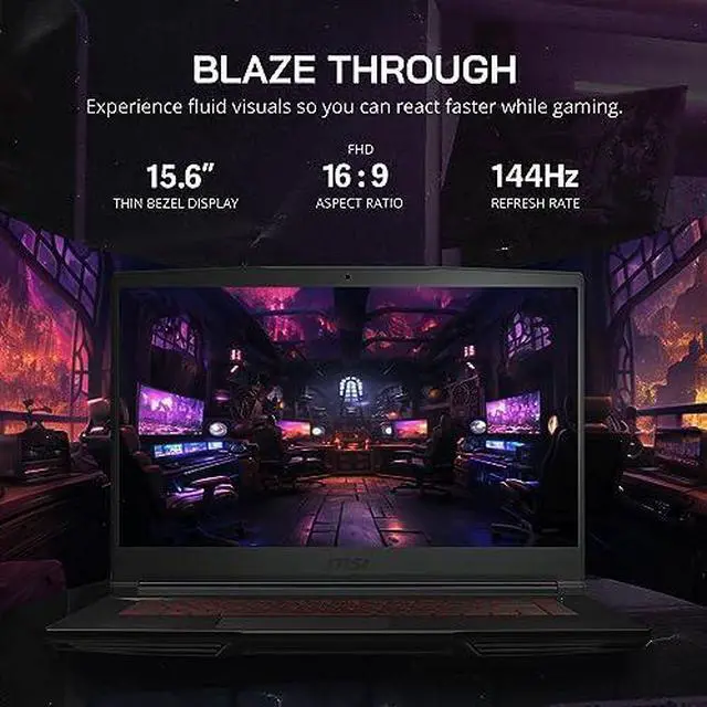 Alt view image 20 of 20 - MSI Katana 15 B12V Katana 15 B12VGK-439US 15.6" Gaming Notebook - Full HD - 1920 x 1080 - Intel Core i7 12th Gen i7-12650H Deca-core (10 Core) 1.70 GHz - 32 GB Total RAM - 1 TB SSD - Intel Chip -