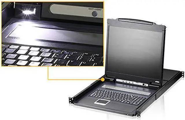 Alt view image 12 of 15 - ATEN CL1308N 8-Port 19" LCD Integrated USB/PS2 Combo KVM