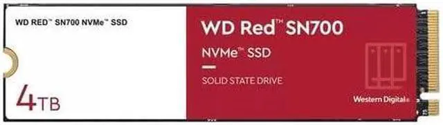 Main image of WD Red S700 WDS400T1R0C 4 TB Solid State Drive - M.2 2280 Internal - PCI Express NVMe (PCI Express NVMe 3.0 x4) - Storage System Device Supported - 5100 TB TBW - 3400 MB/s Maximum Read Transfer Rate