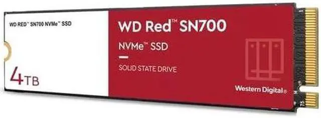 Alt view image 2 of 4 - WD Red S700 WDS400T1R0C 4 TB Solid State Drive - M.2 2280 Internal - PCI Express NVMe (PCI Express NVMe 3.0 x4) - Storage System Device Supported - 5100 TB TBW - 3400 MB/s Maximum Read Transfer Rate