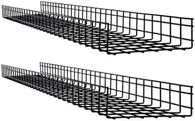 Alt view image 6 of 16 - Tripp Lite Wire Mesh Cable Tray 150x100x1500mm 2-Pack SRWB6410X2STR