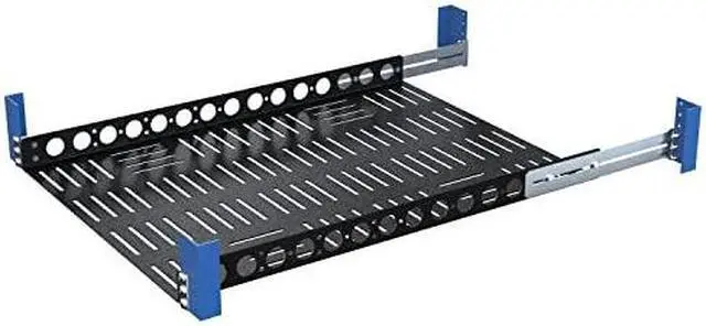 Alt view image 7 of 12 - RackSolutions 1U Light Duty Fixed Shelf 24in Depth - US Steel Construction, 100 lbs Capacity, Anti-Slip Mat, Adjustable Mounting Depth - OEM