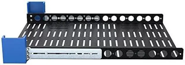 Alt view image 11 of 12 - RackSolutions 1U Light Duty Fixed Shelf 24in Depth - US Steel Construction, 100 lbs Capacity, Anti-Slip Mat, Adjustable Mounting Depth - OEM