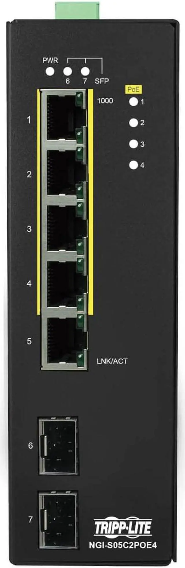 Alt view image 11 of 17 - Tripp Lite 5-Port Lite Managed 10/100/1000 Mbps PoE+ Gigabit Ethernet Switch