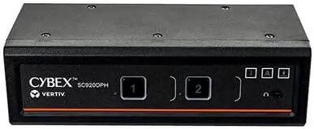 Alt view image 7 of 13 - Vertiv Cybex SC900 Secure KVM | Dual Head | 2 Port Universal DisplayPort | NIAP version 4.0 Certified - Secure Desktop KVM Switches - SC920DPH-400