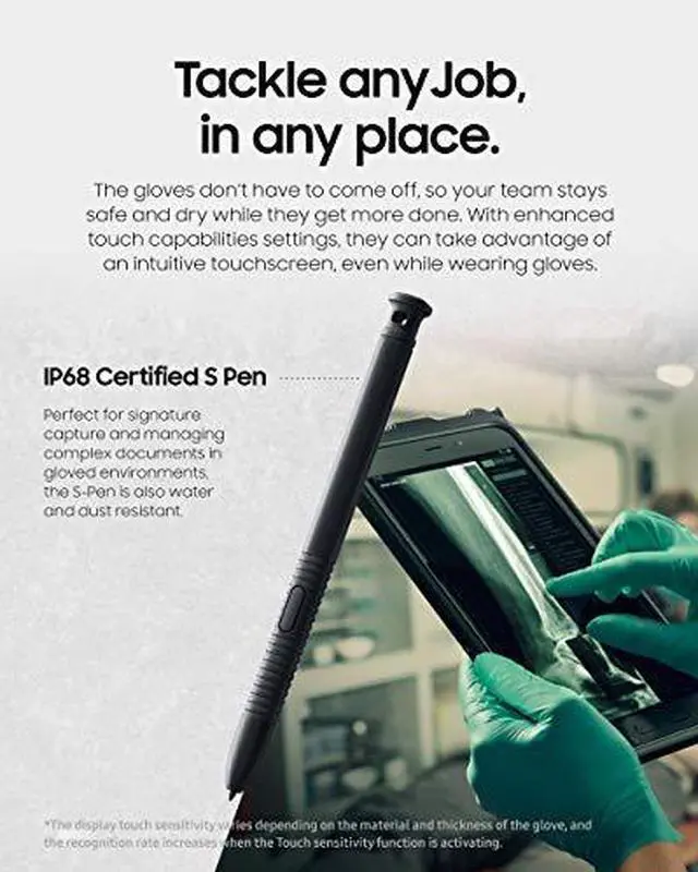Alt view image 17 of 20 - Samsung Galaxy Tab Active3 Rugged Tablet - 8" WUXGA - Octa-core (8 Core) 2.70 GHz 1.70 GHz - 4 GB RAM - 64 GB Storage - Android 10 - 4G - Black