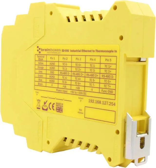 Alt view image 6 of 6 - ETHERNET-8 THERMOCOUPLE INPUT OPERATING TEMPERATURE -40F TO +185F