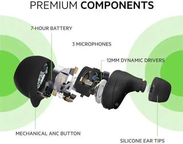 Alt view image 5 of 9 - Belkin SoundForm Immerse, True Wireless Earbuds with Hybrid ANC, Wireless Charging, IPX5 Sweat and Water Resistant, Apple Find My Ping My Earbuds for iPhone, Galaxy, Pixel and More