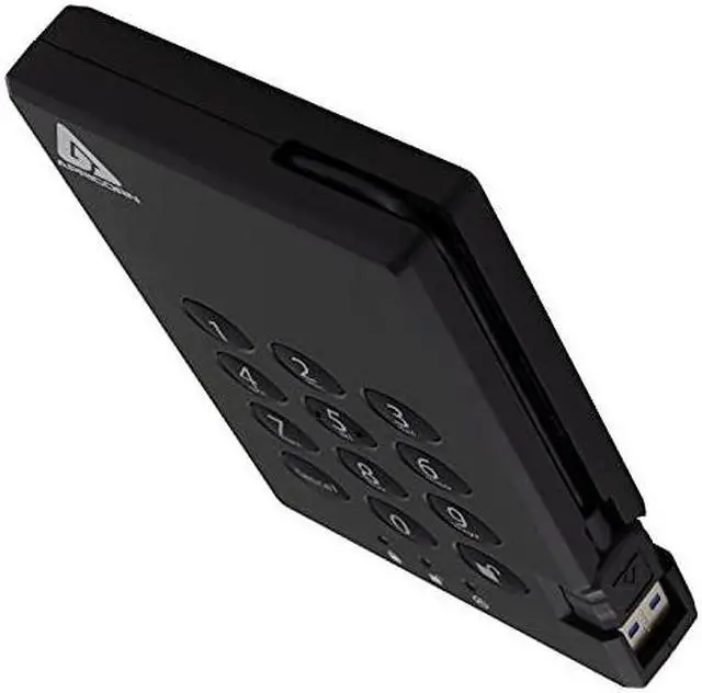 Alt view image 7 of 15 - Apricorn Aegis Padlock 2 TB USB 3.0 256-Bit AES XTS Hardware Encrypted Portable External Hard Drive (A25-3PL256-2000)