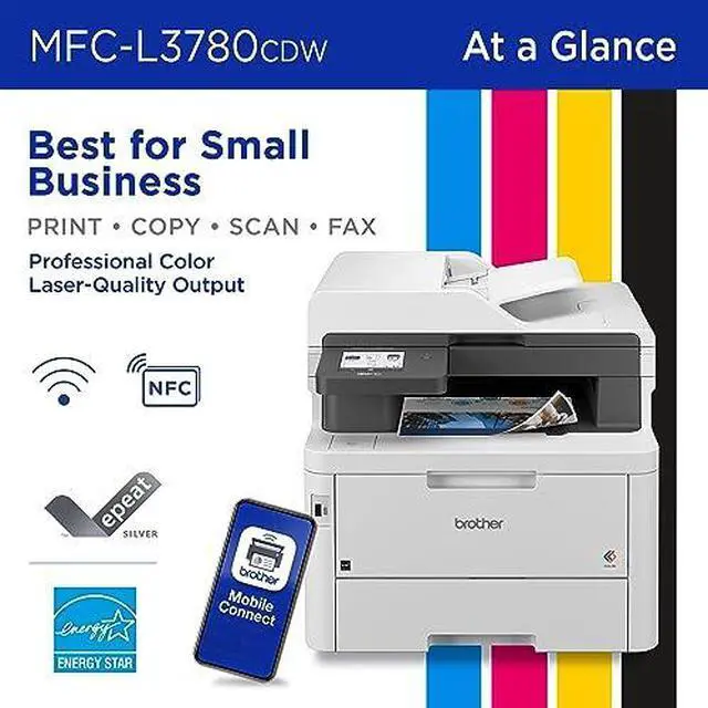 Alt view image 8 of 17 - Brother MFC-L3780CDW Wireless Digital Color All-in-One Printer