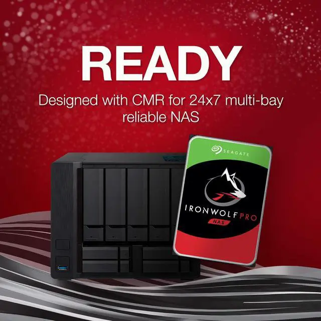 Alt view image 2 of 7 - Seagate IronWolf Pro, 10 TB, Enterprise NAS Internal HDD CMR 3.5 Inch, SATA 6 Gb/s, 7,200 RPM, 256 MB Cache for RAID Network Attached Storage (ST10000NT001)