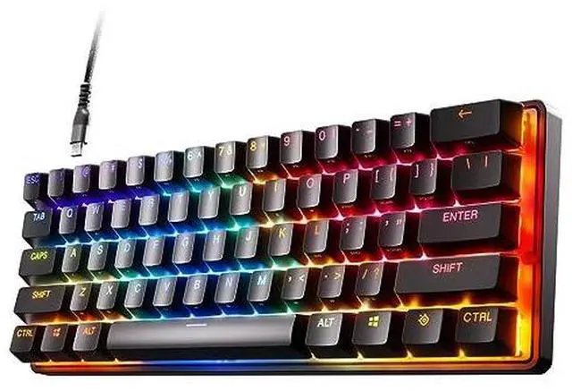 Alt view image 19 of 20 - SteelSeries New Apex 9 TKL – HotSwap Optical Mini Keyboard – TKL Esports Design – Optical Switches – RGB Customization – Aluminum Alloy Frame – Double Shot PBT Keycaps