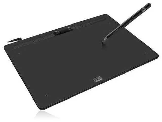Alt view image 14 of 20 - Adesso 12" x 7" Graphic Tablet - Graphics Tablet - 12" x 7" - 5080 lpi Cable - 8192 Pressure Level - Pen - 1 - Mac, PC - Black