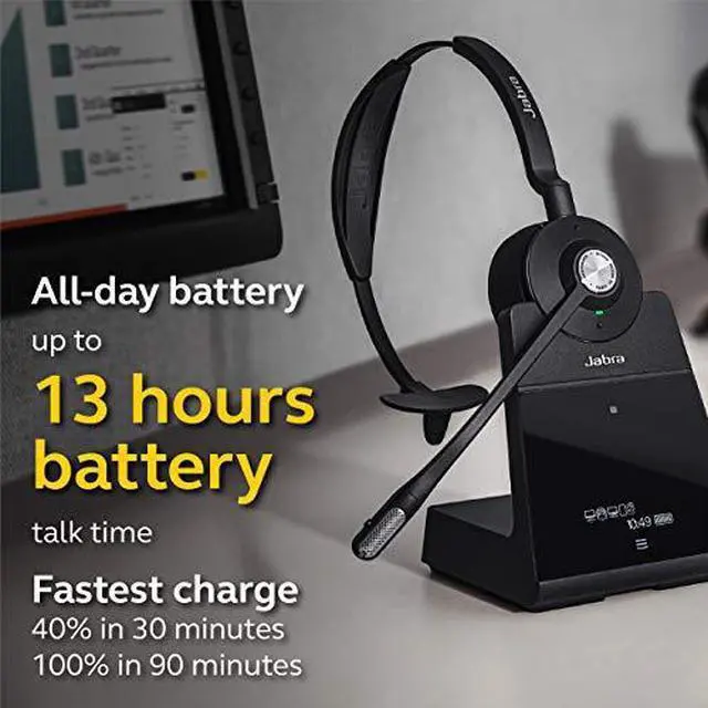 Alt view image 14 of 16 - Jabra Engage 65 Mono Wireless Headset / Music Headphones