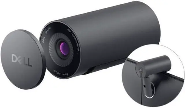 Alt view image 5 of 8 - Dell WB5023 Webcam - 60 fps - USB 2.0 Type A - 2560 x 1440 Video - CMOS Sensor - Auto-focus - 4x Digital Zoom - Microphone - Display Screen, Computer, Monitor