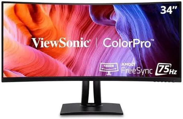 Alt view image 10 of 20 - ViewSonic 34" VA UWQHD Monitor Curved VP3456a