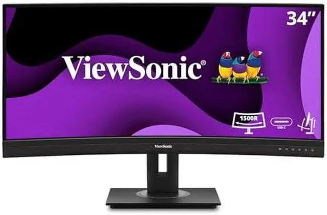 Alt view image 11 of 20 - ViewSonic VG3456C 34 Inch 21:9 UltraWide QHD 1440p Curved Monitor with Ergonomics Design, USB C Docking Built-In, Gigabit Ethernet for Home and Office