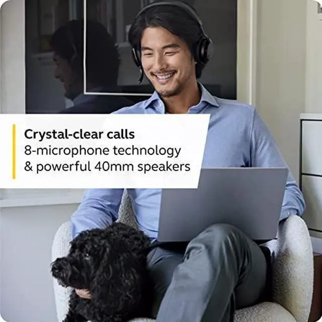 Alt view image 8 of 11 - Jabra Evolve2 75 UC with Charging Stand-Black-USB-C-27599-989-889 Evolve2 75 UC Stereo with Charging Stand