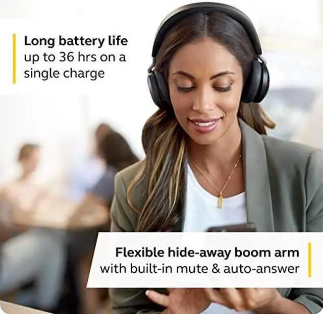 Alt view image 10 of 11 - Jabra Evolve2 75 UC with Charging Stand-Black-USB-C-27599-989-889 Evolve2 75 UC Stereo with Charging Stand