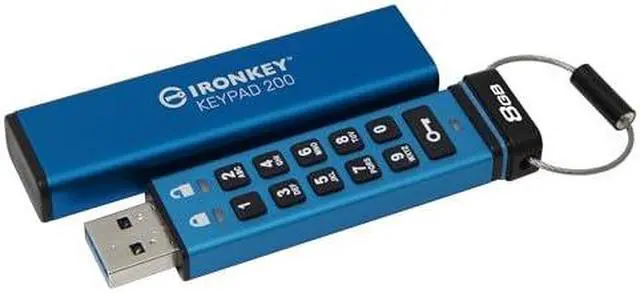 Alt view image 3 of 8 - KINGSTON IronKey Keypad 200 128GB USB 3.2 (Gen 1) Type C Flash Drive - IKKP200C/128GB
