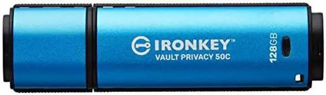 Alt view image 5 of 10 - Kingston Ironkey Vault Privacy 50 USB-C 128GB AES 256 Encrypted Flash Drive