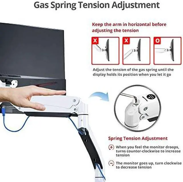 Alt view image 7 of 9 - SIIG Single Monitor Desk Mount RGB