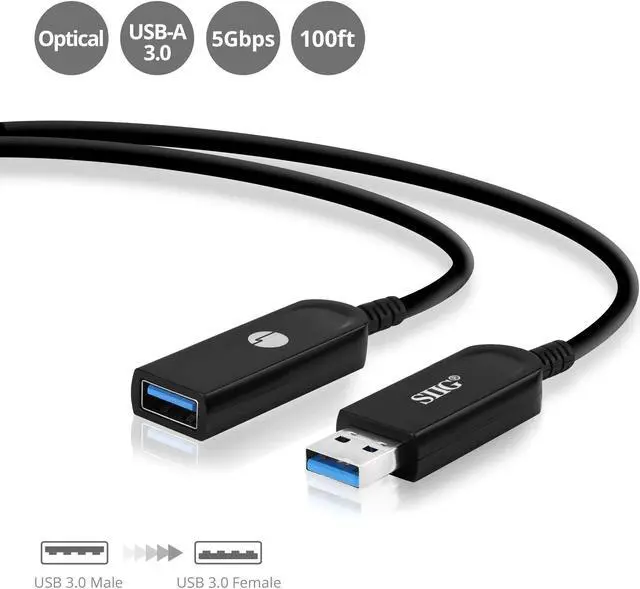 Alt view image 10 of 15 - SIIG CB CBUS0U11S1 USB 3.0 AOC Male to Female Active Cable  30M