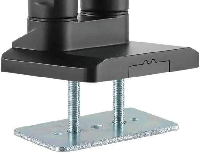 Alt view image 13 of 13 - Monoprice Heavy-Duty Dual-Monitor Full-Motion Adjustable Gas-Spring Desk Mount for 15 to 34 Inches Monitors, Desk EdgeClamp, Fits 2 Screens - Workstream Collection