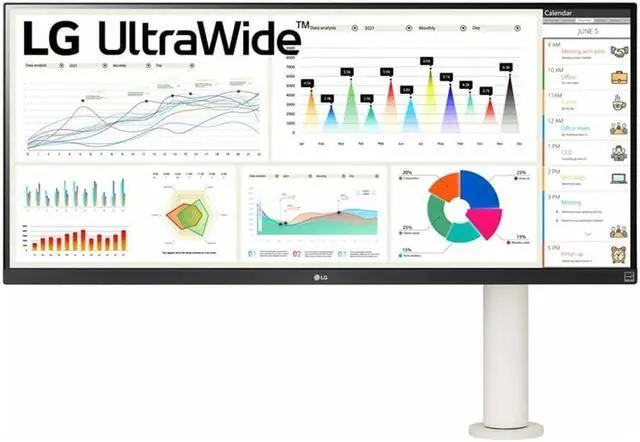 Alt view image 3 of 3 - LG 34" 60 Hz IPS Monitors - LCD Flat Panel 5 ms (GtG) NA sRGB 99% Curved 34BQ680-W