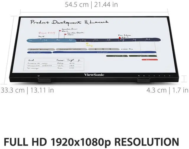 Alt view image 17 of 20 - ViewSonic ID2456 24" Projected Capacitive Touch Monitor with MPP2.0 Active Pen 250 cd/m2 1000:1 Built-in Speakers