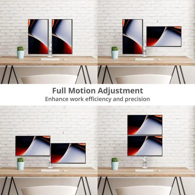 Alt view image 5 of 12 - SIIG MTPRO Dual Monitor Arm Desk Mount, Fully Adjustable Mechanical Spring Design, up to 32" Display, Max 19.8 lbs per arm, VESA 75/100mm, Cable Management, BIFMA and TAA Compliant