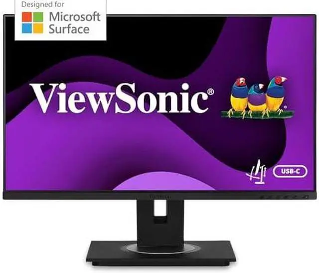 Alt view image 16 of 20 - ViewSonic VG245 24 Inch IPS 1080p Monitor Designed for Surface with advanced ergonomics, 60W USB C, HDMI and DisplayPort inputs for Home and Office