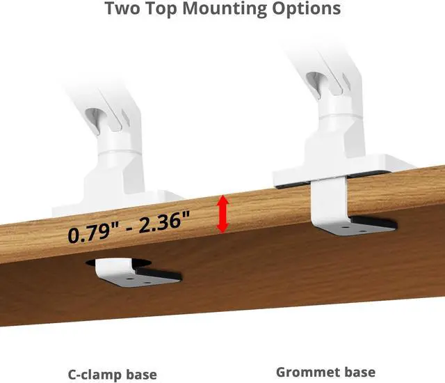 Alt view image 4 of 10 - SIIG Heavy Duty Single Monitor Arm Desk Mount Holds One 34" - 49" Monitor Between 22-44 lbs C-Clamp/Grommet Full Motion Height Adjustable VESA 75/100/200mm Cable Management CE-MT3S11-S1 Brown Box