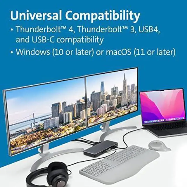 Alt view image 7 of 12 - Kensington SD5760T Thunderbolt 4 Dual 4K Docking Station K34110NA