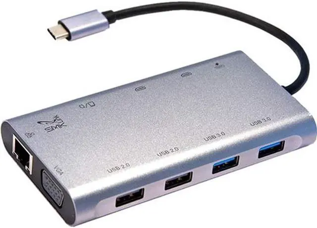 Alt view image 12 of 19 - SMK-LINK VP6950 USB C 100W Mini Docking Statio
