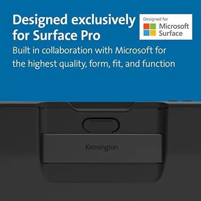 Alt view image 7 of 11 - Kensington Black BlackBelt Rugged Case with Integrated Smart Card Reader (CAC) for Surface Pro 8 Model K97620WW