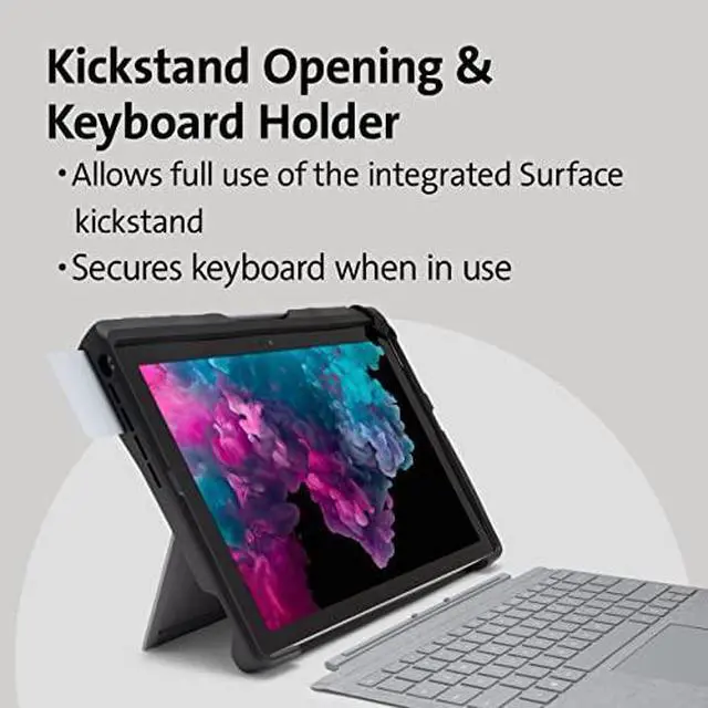 Alt view image 10 of 11 - Kensington Black BlackBelt Rugged Case with Integrated Smart Card Reader (CAC) for Surface Pro 8 Model K97620WW