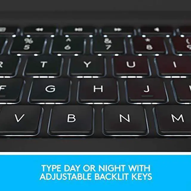 Alt view image 14 of 20 - Logitech Combo Touch Keyboard/Cover Case for 12.9" Apple iPad Pro 5th Gen Gray