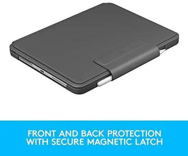 Alt view image 16 of 20 - Logitech Combo Touch Keyboard/Cover Case for 12.9" Apple iPad Pro 5th Gen Gray