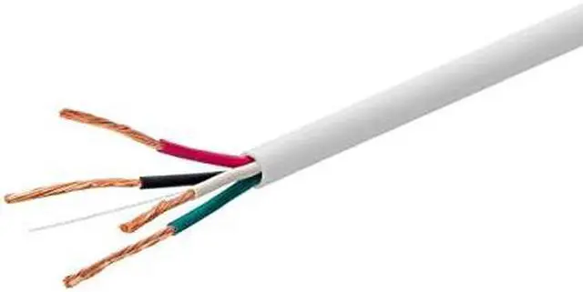 Alt view image 5 of 8 - Monoprice Speaker Wire, CL3 Rated, 4-Conductor, 16AWG, 250ft, White
