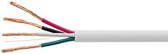 Alt view image 6 of 8 - Monoprice Speaker Wire, CL3 Rated, 4-Conductor, 16AWG, 250ft, White