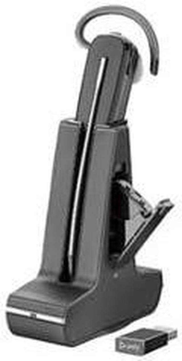 Alt view image 4 of 4 - Poly SAVI 8200 UC 8245 Headset - Mono, Stereo - USB Type A - Wireless - DECT - 449.5 ft - 32 Ohm - 20 Hz - 20 kHz - Over-the-ear - Monaural - In-ear - Noise Cancelling Microphone - Black