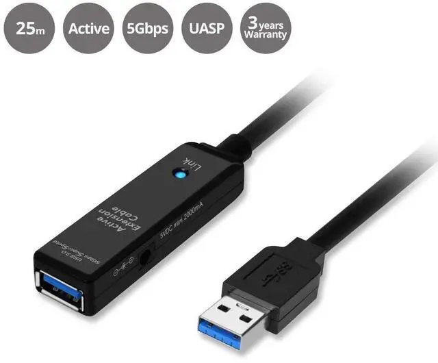 Alt view image 20 of 20 - SIIG USB 3.0 Active Repeater Cable - 25M