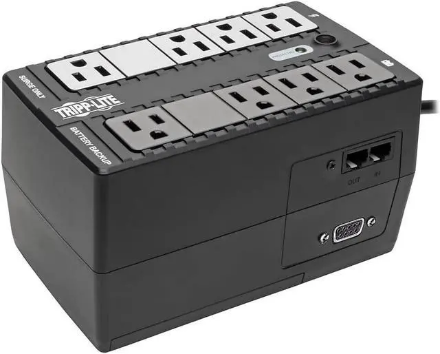 Alt view image 10 of 11 - Tripp Lite 550VA Compact Desktop Battery Backup UPS, 8-Outlets (INTERNET550SER)
