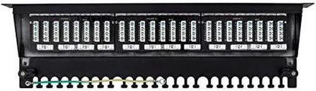 Alt view image 14 of 14 - Monoprice Cat6A 1U Patch Panel - 19in, Shielded, 24 RJ45 Ports Dual IDC, For Use With 22-26AWG Stranded And Solid Wire - Entegrade Series