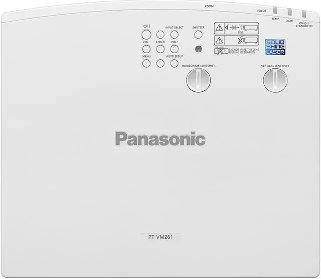 Alt view image 15 of 15 - Panasonic PT-VMZ61 LCD Projector 16:10 Ceiling Mountable Floor Mountable White